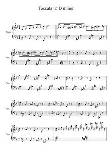 Partition complète, Toccata en D minor, D minor, Cohen, Roberto Cesar