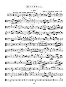 Partition de viole de gambe, Piano quatuor, Op.6, Quartett (F moll) für Pianoforte, Violine, Bratsche und Violoncell, op. 6.