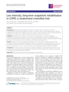 Low intensity, long-term outpatient rehabilitation in COPD: a randomised controlled trial