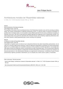 Architectures morales de l Assemblée nationale - article ; n°26 ; vol.7, pg 109-140