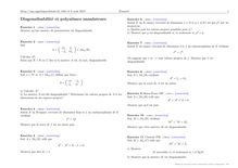 Sujet : Algèbre, Réduction des endomorphismes, Diagonalisabilité et polynômes annulateurs