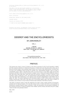 Diderot and the Encyclopædists (Vol 1 of 2)