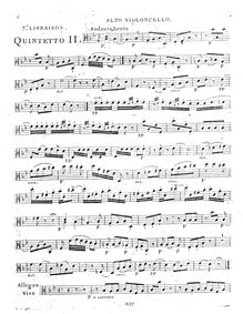 Partition Alto violoncelle (alternate pour violoncelle 1), 3 corde quintettes, G.339 (Op.39)