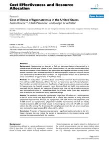 Cost of illness of hyponatremia in the United States