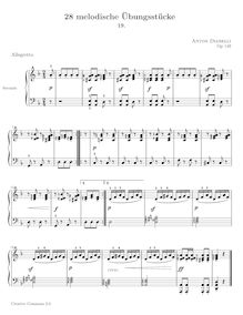 Partition No. 19, 28 Melodische übungstücke, Melodic Practice Pieces