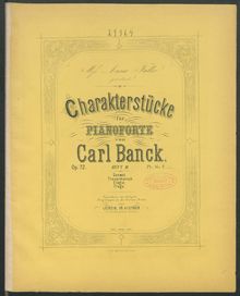 Partition Nos.9-12 (Heft III), Charakterstücke, Banck, Carl