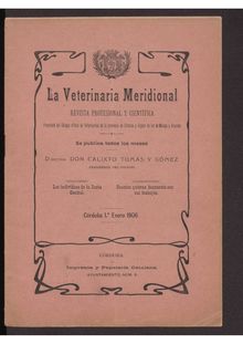 La Veterinaria Meridional, n. 07 (1906)