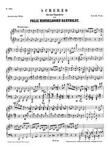 Partition complète (scan), Scherzo, WoO 2, Mendelssohn, Felix