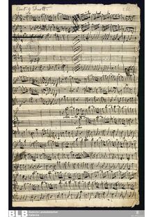 Partition complète, Sento, MWV 2.37, E♭ major, Molter, Johann Melchior