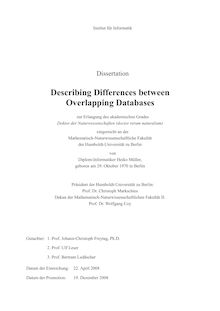 Describing differences between overlapping databases [Elektronische Ressource] / von Heiko Müller