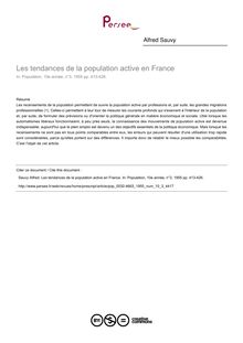 Les tendances de la population active en France - article ; n°3 ; vol.10, pg 413-426
