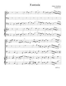 Partition Fantasia VdGS No. 28 - partition complète, fantaisies et Pavin pour 3 violes de gambe et orgue
