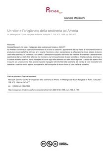 Un vitor e l artigianato della cestineria ad Ameria - article ; n°2 ; vol.108, pg 943-977