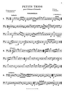 Partition violoncelle, 15 Short Trios, 15 Petits Trios pour 2 Violons et Violoncelle