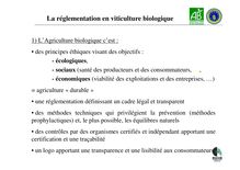 La réglementation en viticulture biologique