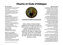 Charte et Code d'éthique