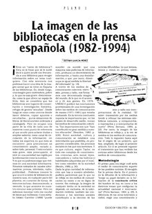 La imagen de las bibliotecas en la prensa española (1982-1994)