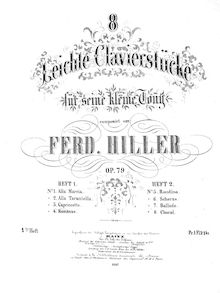 Partition Nos.1-4, 8 leichte Klavierstücke, Op.79, Hiller, Ferdinand