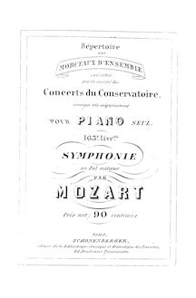 Symphony par Wolfgang Amadeus Mozart