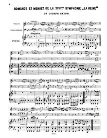 Partition de piano, Symphony No.85 en B♭ major, “La Reine”