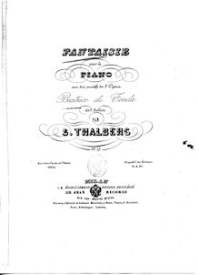Partition complète, Grand Fantaisie sur l Opéra  Beatrice di Tenda  de Bellini, Op.49