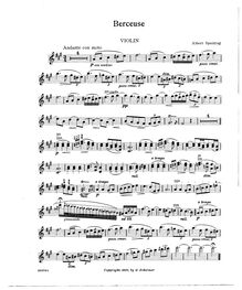 Partition de violon, Berceuse, A Dream-Melody for Violin