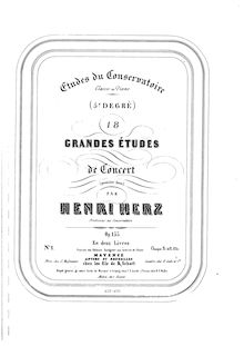 Partition complète, 18 Grandes Etudes de Concert, Op.153, Herz, Henri