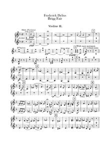 Partition violons II, Brigg Fair, An English Rhapsody, Delius, Frederick