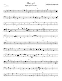 Partition viole de basse, Madrigali a 5 voci, Libro 1, Pallavicino, Benedetto par Benedetto Pallavicino