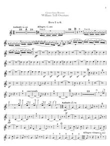 Partition cor 1, 2 (en G), 3, 4 (en E), Guillaume Tell, Opéra in quatre actes