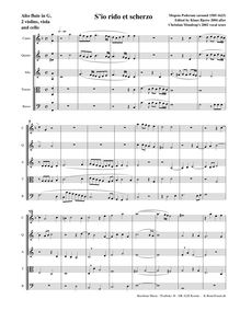 Partition , S io rido et scherzo (Alto flûte), madrigaux pour 5 voix