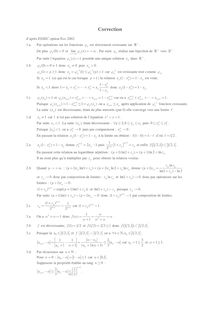 Correction : Analyse, Etude d une suite de racines d équations algébriques
