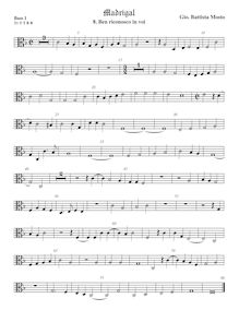 Partition viole de basse 1, alto clef, Madrigali a 5 voci, Libro 2 par Giovanni Battista Mosto