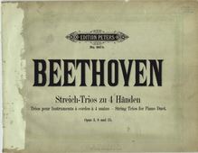 Partition complète, corde Trio, E♭ major, Beethoven, Ludwig van par Ludwig van Beethoven