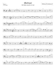 Partition viole de basse 1, madrigaux, Ferrabosco Sr., Alfonso