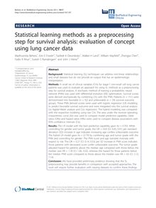 Statistical learning methods as a preprocessing step for survival analysis: evaluation of concept using lung cancer data