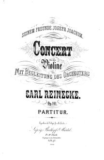 Partition complète, violon Concerto, Concert für die Violine mit Begleitung des Orchesters