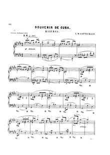 Partition complète, Souvenir de Cuba, Op.75, Gottschalk, Louis Moreau