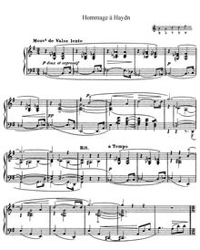 Partition complète, Hommage à Haydn, Debussy, Claude