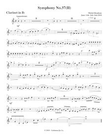Partition clarinette, Symphony No.37, D major, Rondeau, Michel par Michel Rondeau