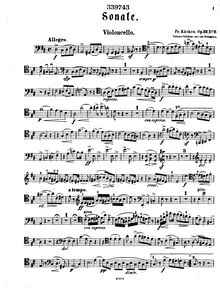Partition de violoncelle (alternate), 2 violon sonates, Op.12