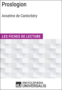 Proslogion d Anselme de Cantorbéry