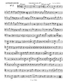 Partition Trombone 2, Domine, si obervaveris iniquitates, Offertorium de tempore
