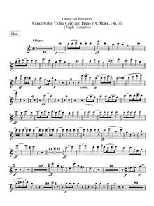 Partition flûte, Concerto pour violon, violoncelle et Piano, Triple Concerto