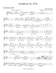 Partition clarinette, Symphony No.37, D major, Rondeau, Michel