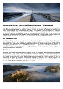La composition en photographie panoramique (de paysage)