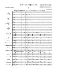 Partition , Allegro espansivo, Symphony No.3, Op.27 Sinfonia Espansiva