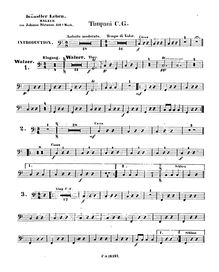 Partition timbales en C-G, Künstlerleben, Op.316, Artist s Life