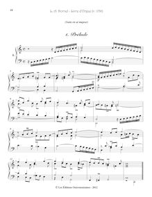 Partition , Prélude, Pièces d orgue, Livre d orgue, Dornel, Antoine