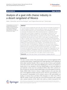 Analysis of a goat milk cheese industry in a desert rangeland of Mexico